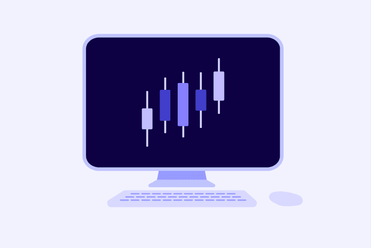 Illustrasjon av en datamaskin med en rekke filtreringsknapper